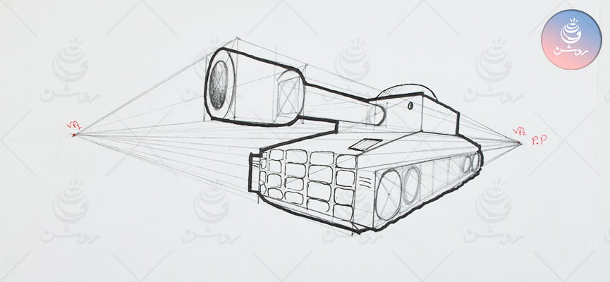 طراحی تانک با استوانه و مکعب