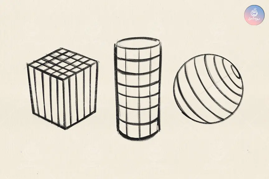 cross-contour-lines-drawing-2 نقاشی سهبعدی با خط