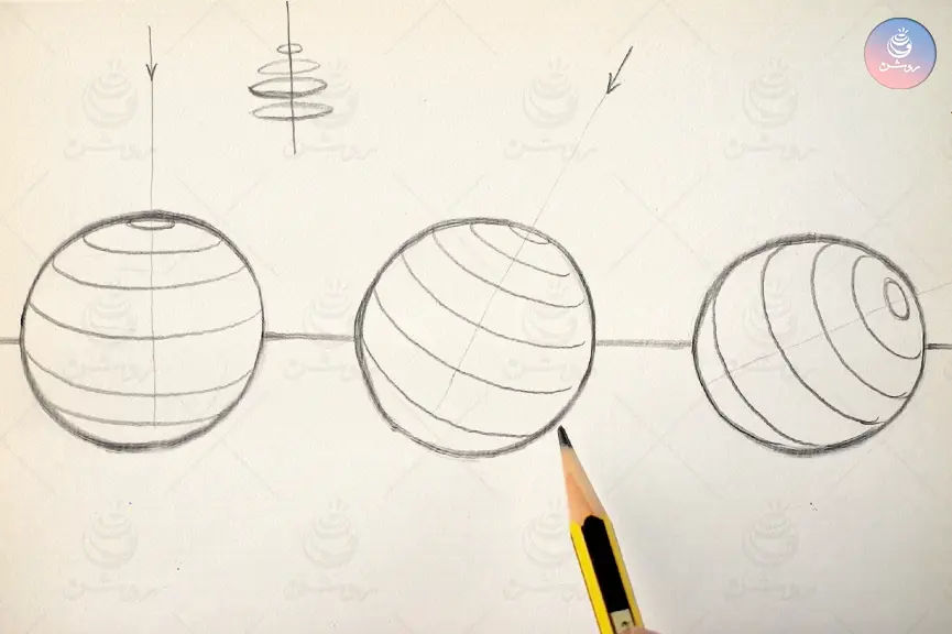 cross-contour-lines-drawing-8 کاربرد خط مقطع عرضی در سایهپردازی