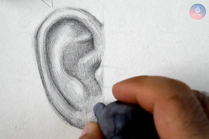 ear-drawing-tutorial-14 طراحی ساده گوش