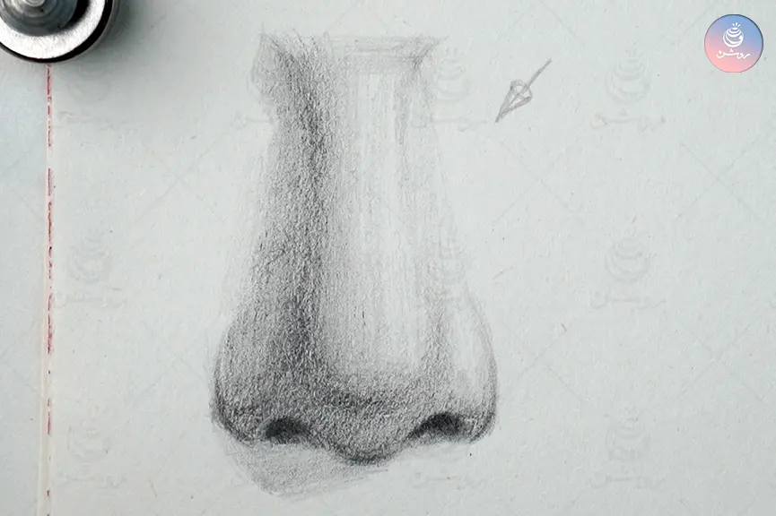 nose-drawing-tutorial-17 سایهپردازی بینی