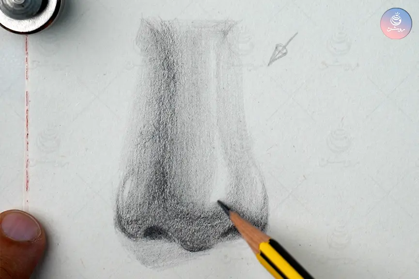 nose-drawing-tutorial-19 سایهپردازی بینی