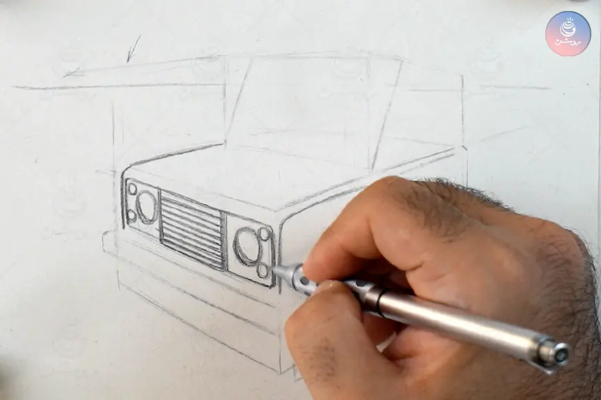 پرسپکتیو دو نقطه ای ماشین