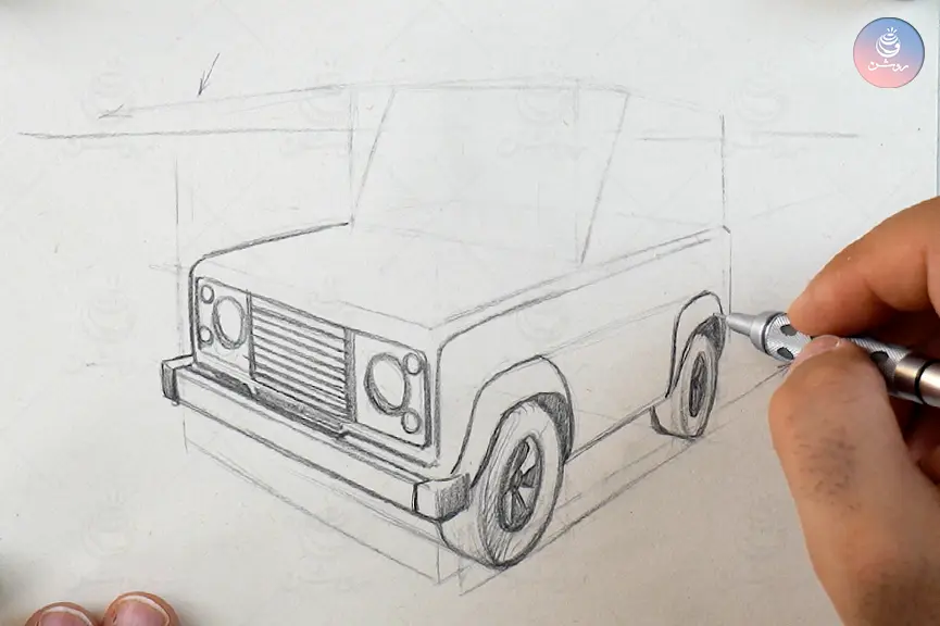 پرسپکتیو دو نقطه ای ماشین