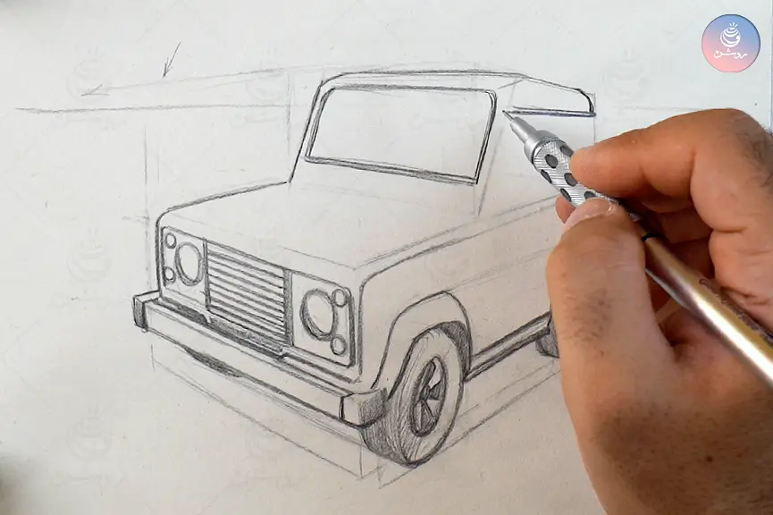 پرسپکتیو دو نقطه ای ماشین