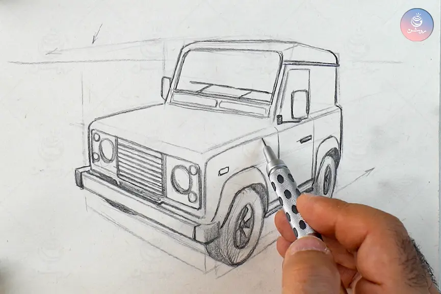 پرسپکتیو دو نقطه ای ماشین