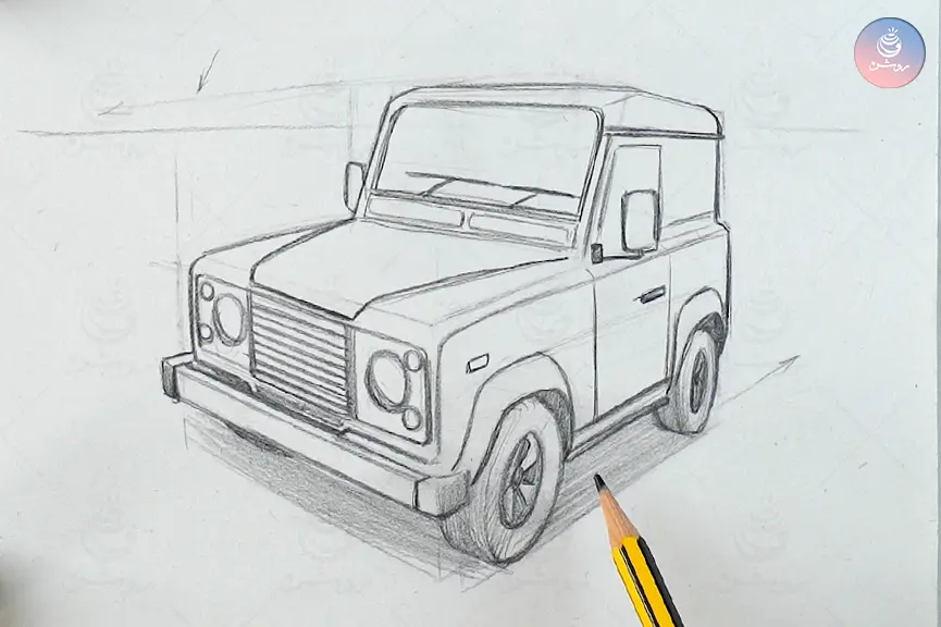 پرسپکتیو دو نقطه ای ماشین