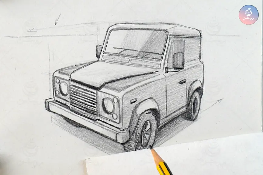 پرسپکتیو دو نقطه ای ماشین