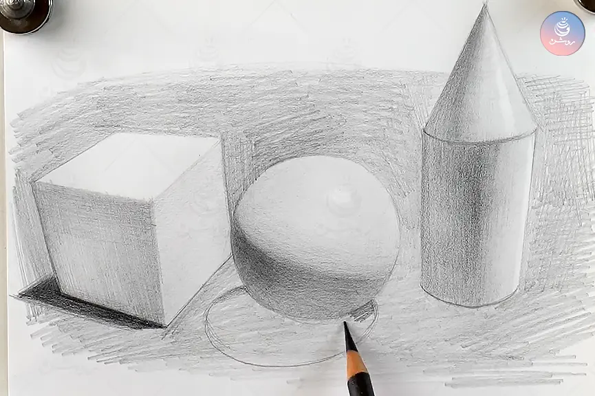 سایه پردازی با مداد